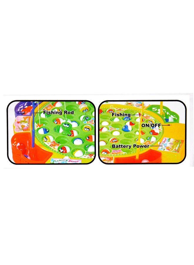 Generic - 45 Pieces Fishing Game Toy With Beautiful Music And Lightning Effect Toy cm - Image 1