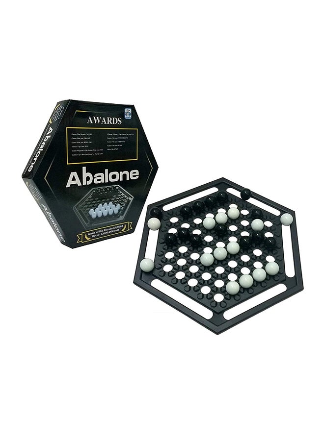 Abalone Highly Strategic Education Board Game Fun-Filled Activity With Black And White Marbles - Image 2
