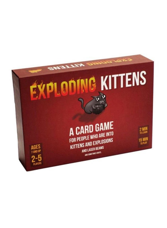 Exploding Kittens - 56-Piece Exploding Kittens Card Game Set In Vibrant Colors 7+ Years Kids 2.3x3.5inch - Image 1