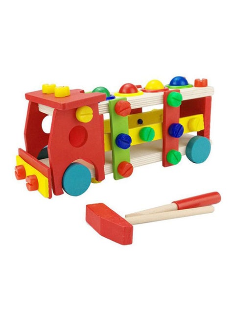 2 In 1 Diy Screw Car Vehicle Hammer Ball Reassembly Multi Function Building Block Play Set Toy For Kids 10x10x10cm