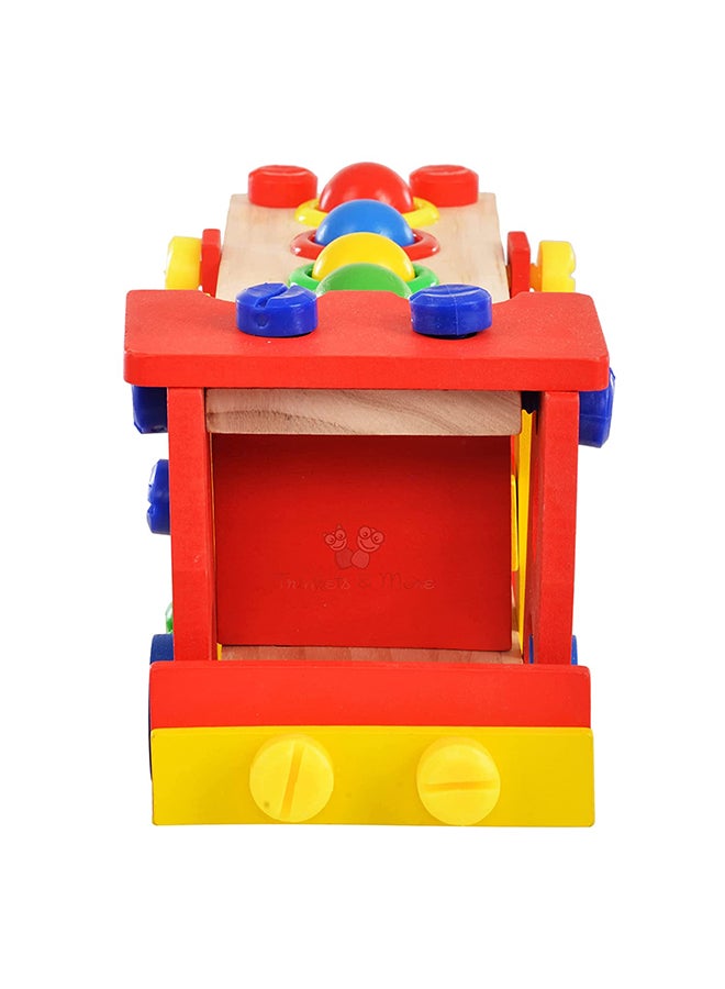 Sharpdo - 2 In 1 Diy Screw Car Vehicle Hammer Ball Reassembly Multi Function Building Block Play Set Toy For Kids 10x10x10cm - Image 1