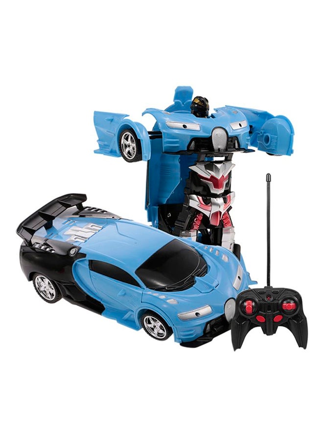 Transform Car Robot Remote Control With 360 Degree Rotation Function Blue - Image 2