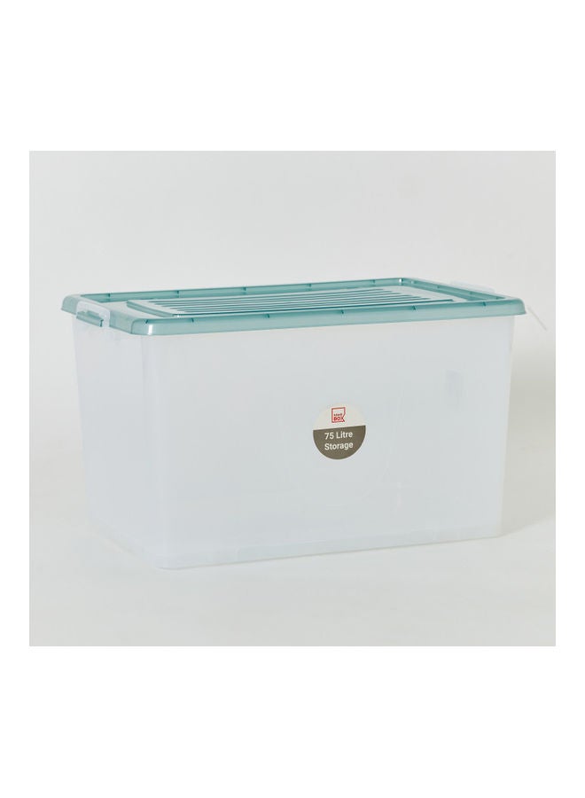 هوم بوكس صندوق تخزين شفّاف من جوانا - 75 لتر شفاف/ أزرق 60 x 30سم - Image 2