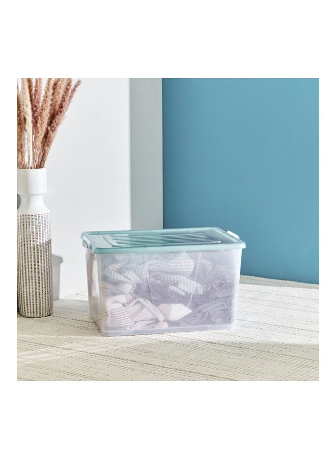 هوم بوكس صندوق تخزين شفّاف من جوانا - 75 لتر شفاف/ أزرق 60 x 30سم - Image 1