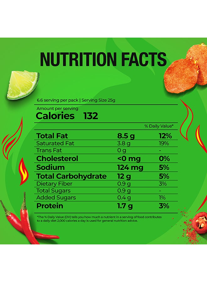 Lay's - Flamin' Hot Lime Flavoured Potato Chips 165grams - Image 1