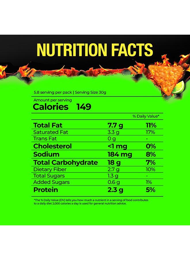 Doritos - Flamin' Hot Lime Flavoured Tortilla Chips 175grams - Image 1