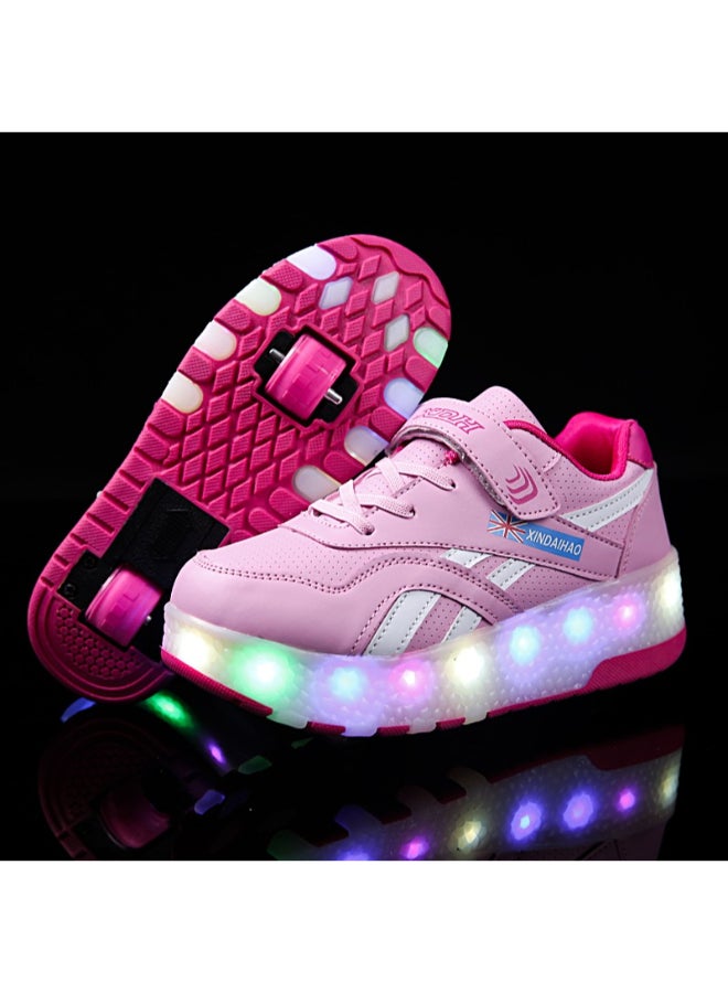 Generic Fashion Shine Double Round Shoes Pink  - Image 2