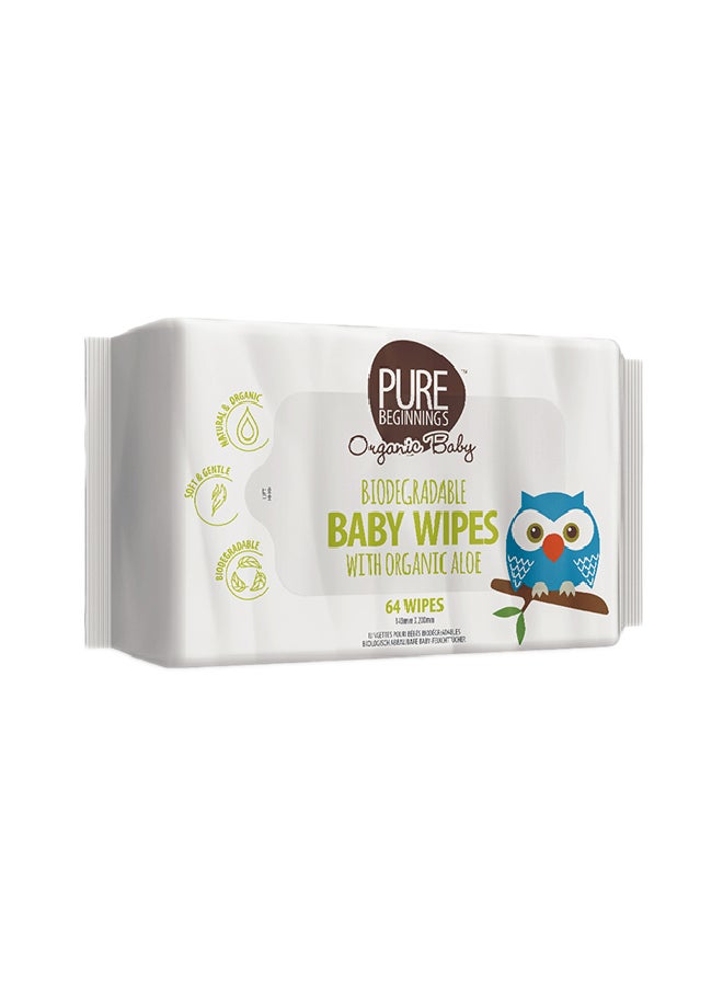 Biodegradable Baby Wipes With Aloe 64 Count - v1636472552/N51075397A_1