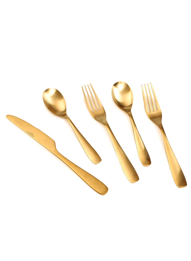 هوم تاون طقم أدوات مائدة مكوّن من 20 قطعة ذهبي - Image 4