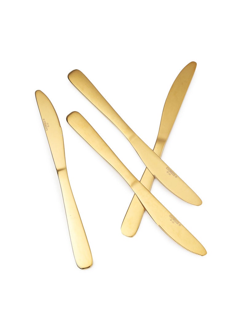 Hometown 6-Piece Cranston Dinner Knife Set Gold  - Image 1