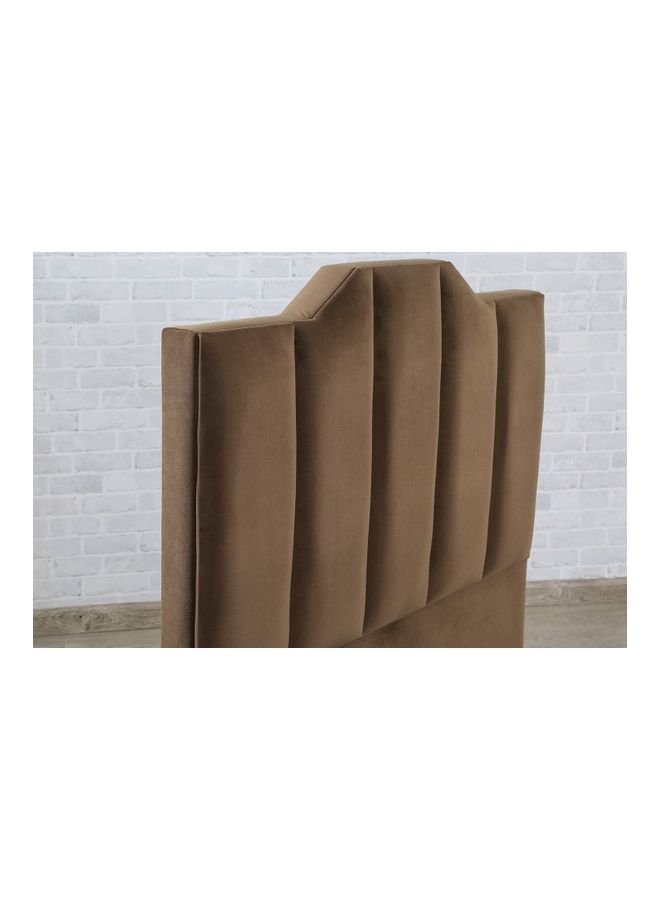 Pan Home - Camelback Divan Base Bed Brown 100x200cm - Image 1
