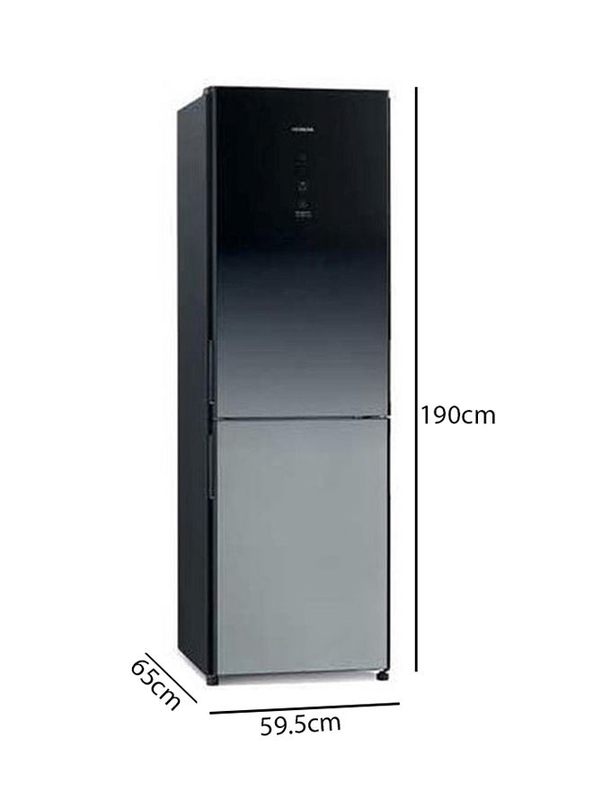 HITACHI - 410L Gross, Net 330L Bottom Mount Double Door Refrigerator 10 Year Warranty on Inverter Compressor, Refrigerator Dual Fan Cooling Hybrid Freezing Big Bottle Shelf-1 Year Warranty RBG410PUK6X Black - Image 1