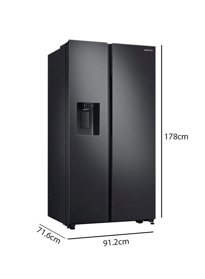 Samsung - 617L Net Capacity, Side By Side Digital Inverter Refrigerator With All-around Cooling, SpaceMax Technology RS64R5331B4 Matte Black - Image 1