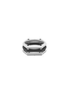MICHEL HERBELIN Gun Plating And Stainless Steel Ring 