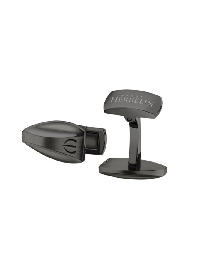 MICHEL HERBELIN - Gun Plating Cufflink - Image 1