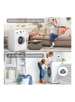 Toshionics 4-Piece Anti-Vibration Foot Pads for Universal Washing Machines Grey  - Image 4