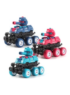 MissTiara 3 Piece Pull Back Deformation Cars Vehicles Set 12x8cm  - Image 1