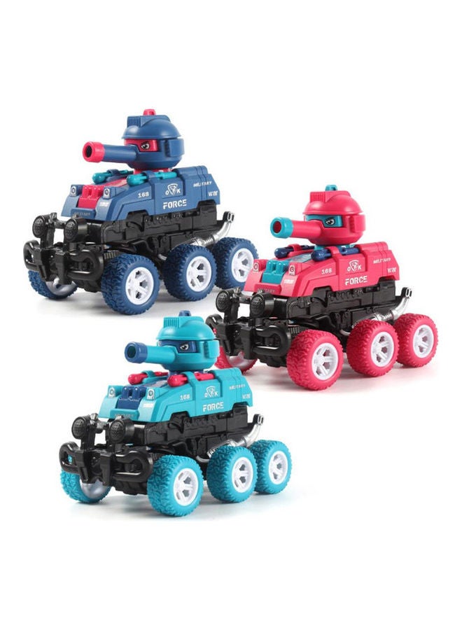 MissTiara 3 Piece Pull Back Deformation Cars Vehicles Set 12x8cm  - Image 1