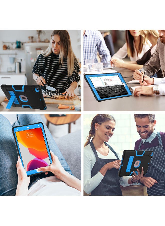 Rock Pow Protective Case Cover For Apple iPad 10.2 inch 2021/2020/2019(9th/8th/7th) Gen Black/Blue - Image 2
