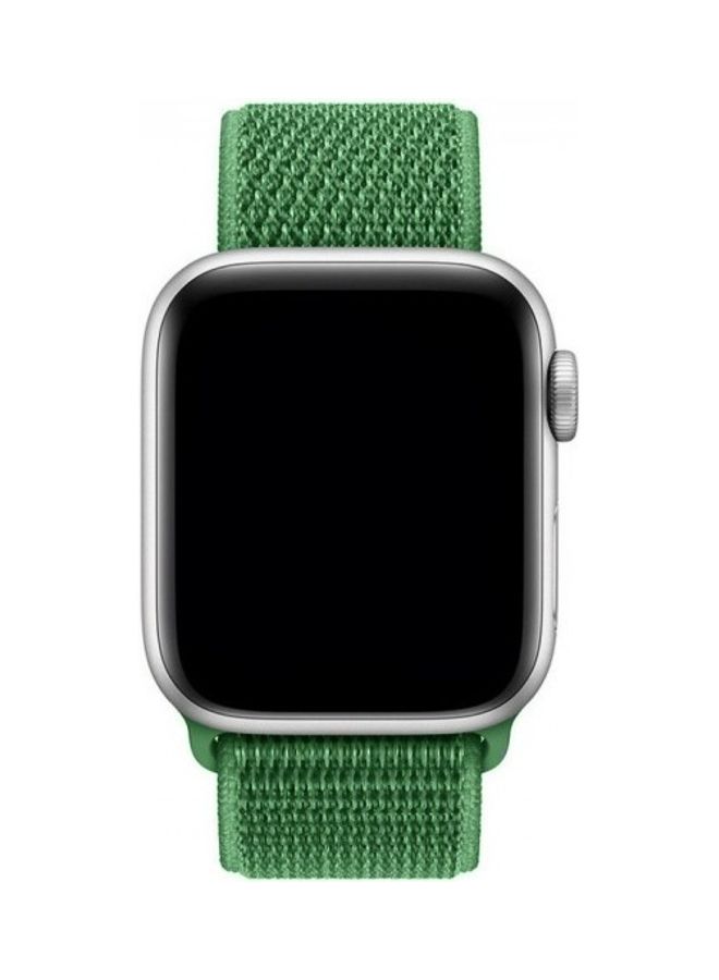MARGOUN - Sport Loop Nylon Band for Apple Watch Series 7/6/SE/5/4/3/2/1/ 42/44/45mm Green - Image 1