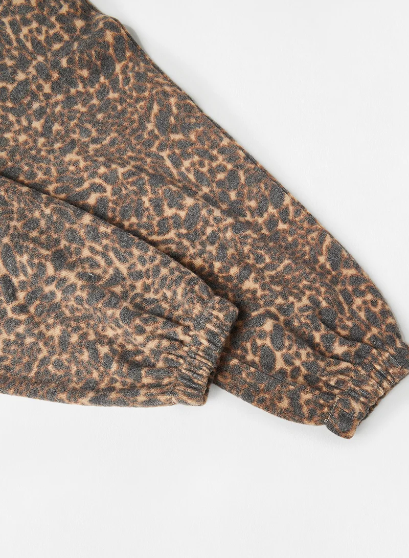 ONLY Kids/Teen All-Over Print Joggers Brown