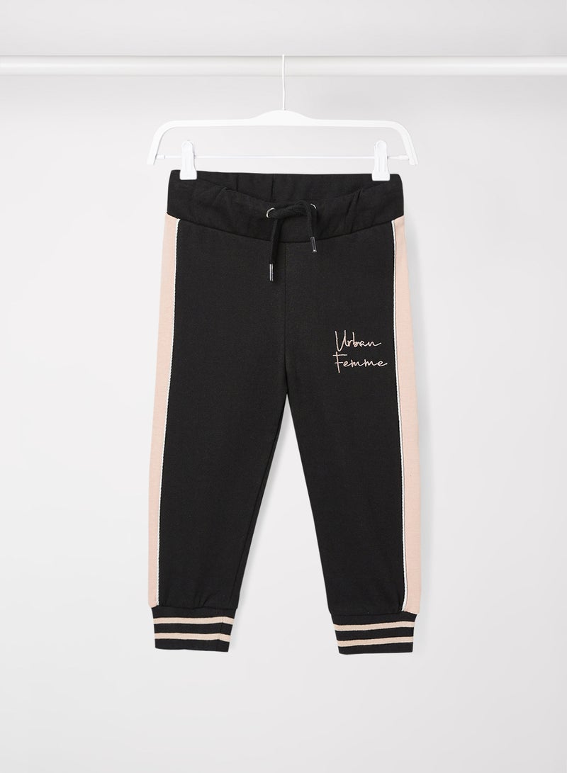 MINOTI - Kids Contrast Stripe Joggers Black - Image 1