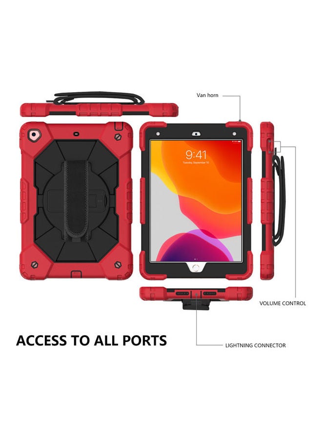 Rock Pow Protective Case Cover For Apple iPad 10.2 inch 2021/2020/2019(9th/8th/7th) Gen Red/Black - Image 4