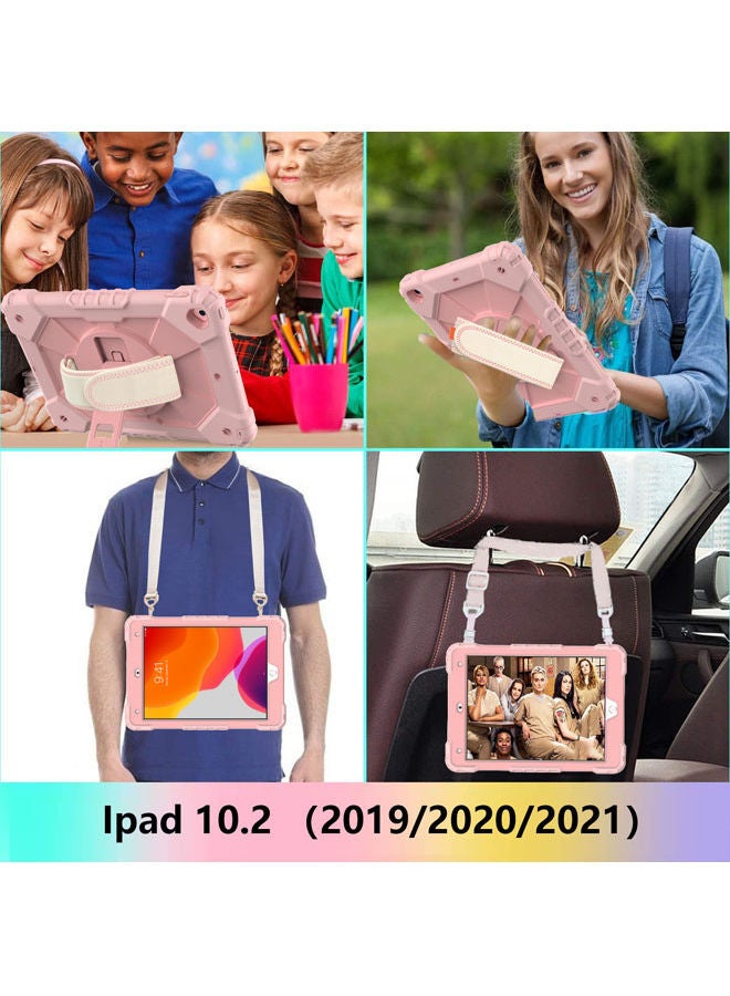 Rock Pow Protective Case Cover For Apple iPad 10.2 inch 2021/2020/2019(9th/8th/7th) Gen Rose Gold - Image 2