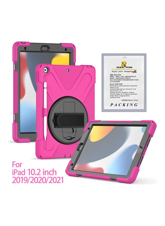 Rock Pow Protective Case Cover For Apple iPad 10.2 inch 2021/2020/2019(9th/8th/7th) Gen Rose Red  - Image 2