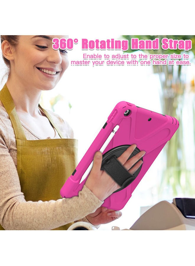 Rock Pow Protective Case Cover For Apple iPad 10.2 inch 2021/2020/2019(9th/8th/7th) Gen Rose Red  - Image 5