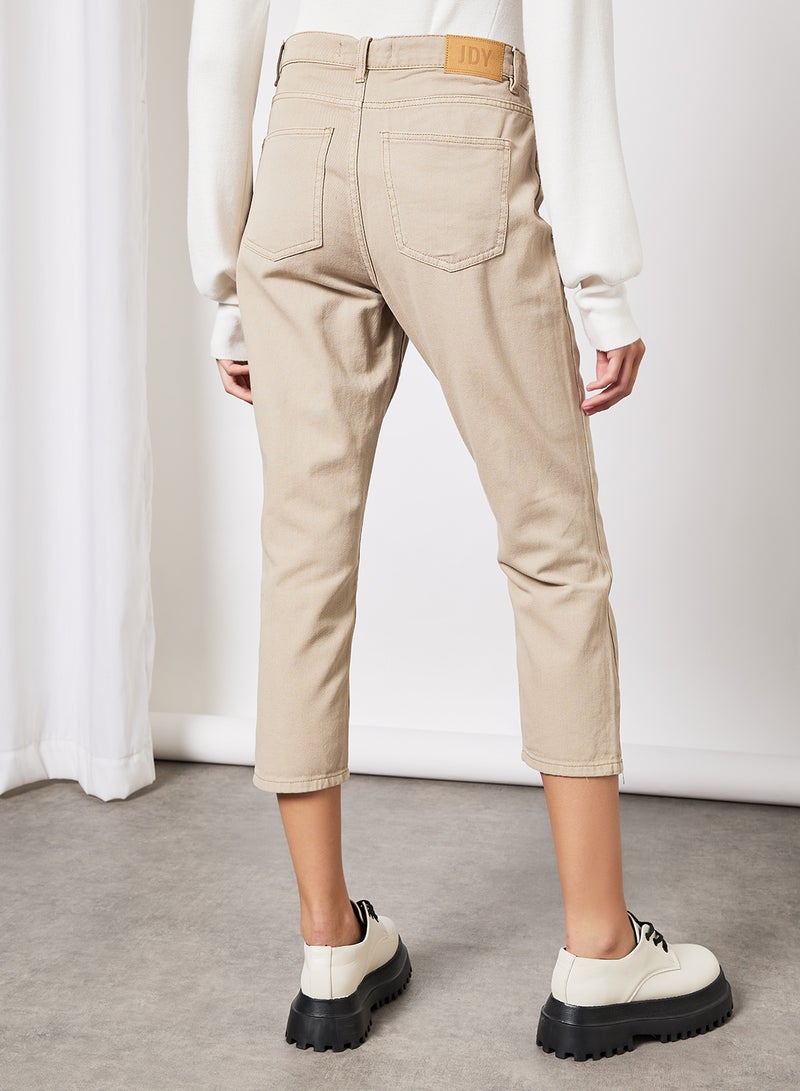 Cropped Straight Pants Beige - v1636534581/N44659056V_3