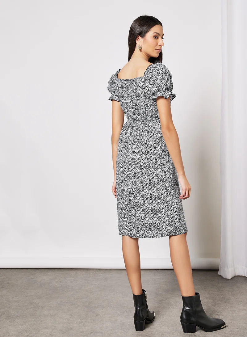 LABEL RAIL Floral Print Mini Dress Multicolour