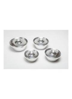 Top Chef 4-Piece Aluminium Cookware Pot Set Silver 22cm  - Image 2