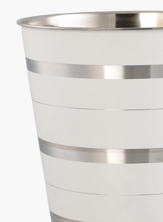 Home Box - High-Quality Sturdy And Durable Environmentally Friendly Long Lasting Rims Dustbin White/Silver 9Liters - Image 1