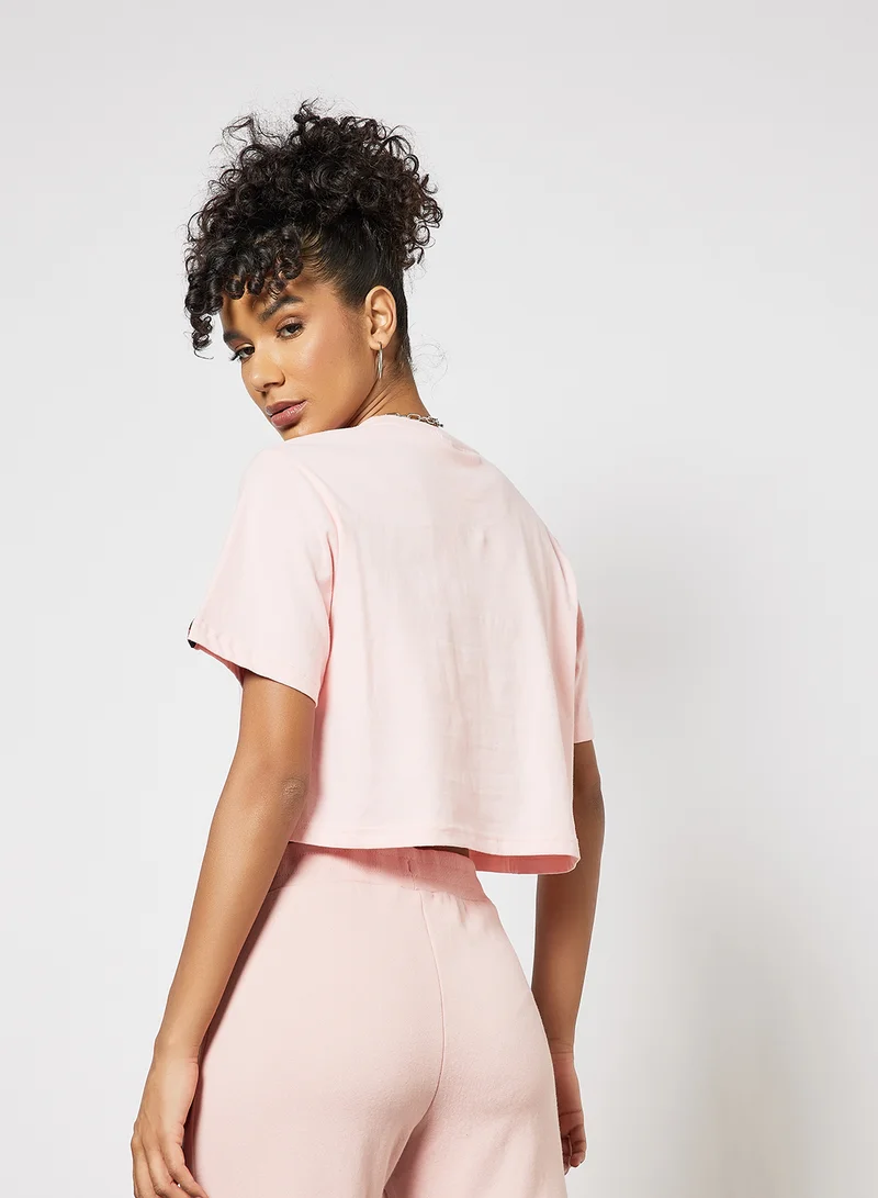 Ellesse Deway Cropped T-Shirt Pink