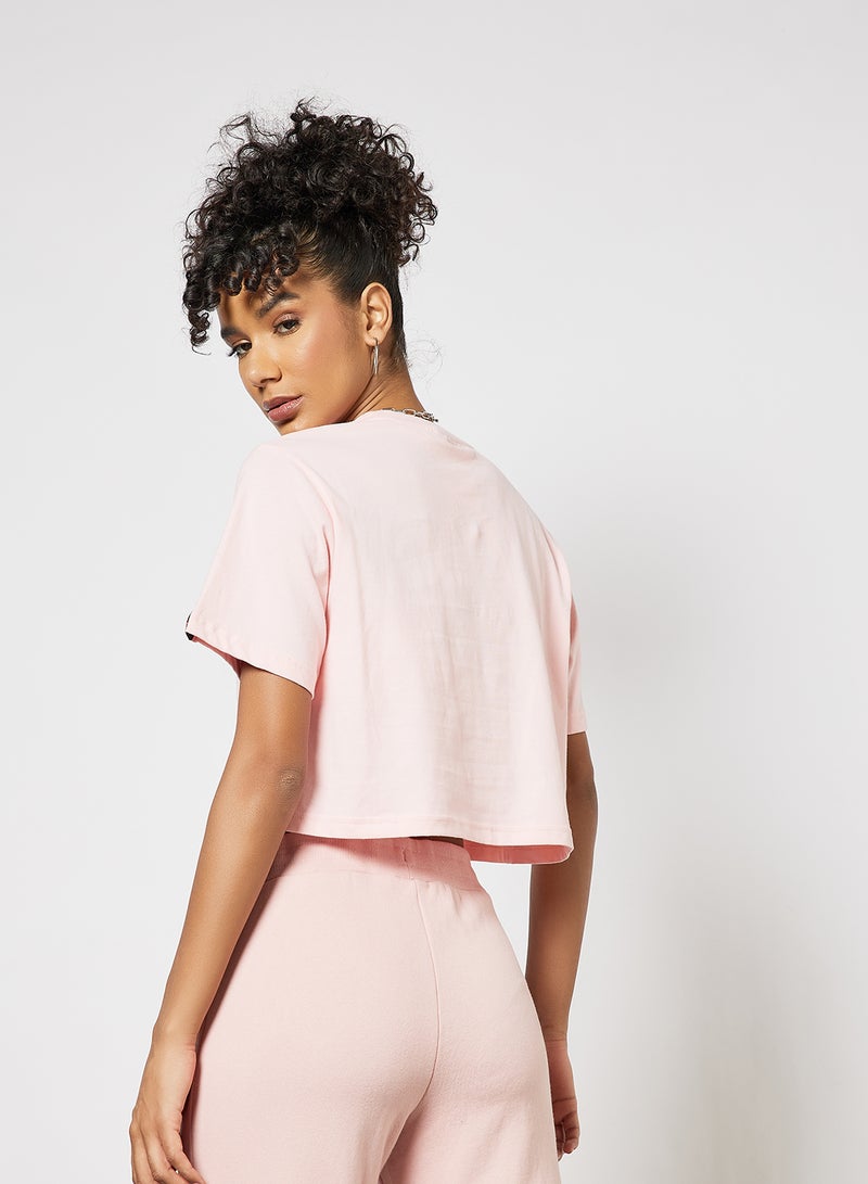 Ellesse - Deway Cropped T-Shirt Pink - Image 1