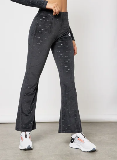 نايكي Velour Mid-Rise Trousers Black