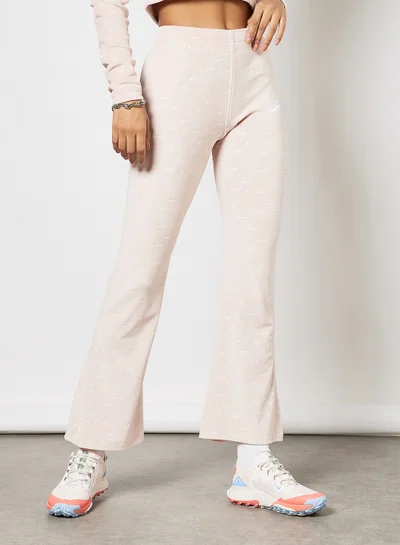 نايكي Velour Mid-Rise Pants Pink