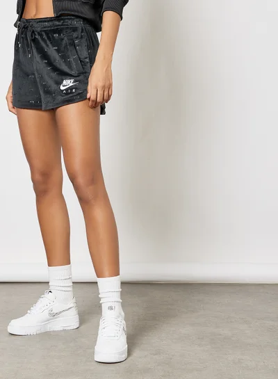 نايكي Velour Mid-Rise Shorts Black
