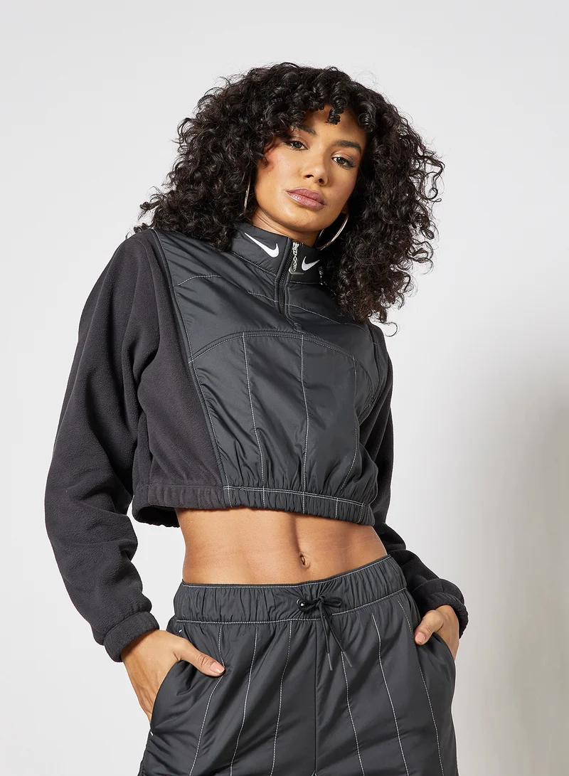 Nike Sportswear Swoosh1/4-Zip Sweatshirt Black