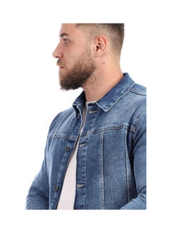 Andora Casual Plain/Basic Collared Neck Long Sleeve  Jackets Light Blue  - Image 4