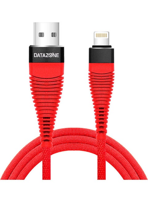 Lightning Data Sync And Charging Cable Red/Black