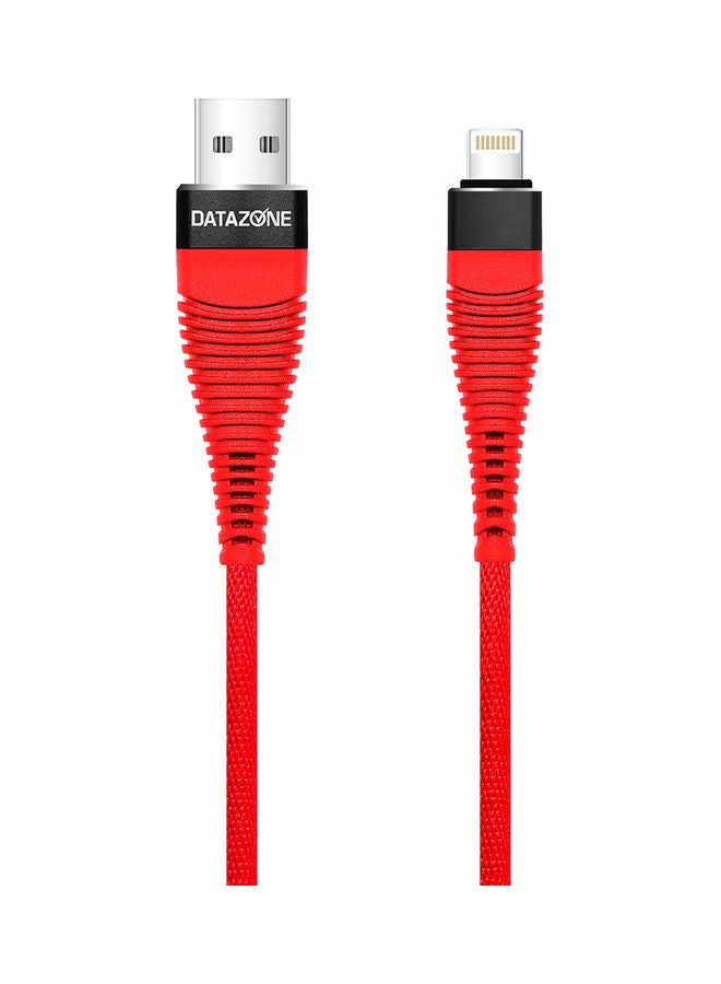Lightning Data Sync And Charging Cable Red/Black