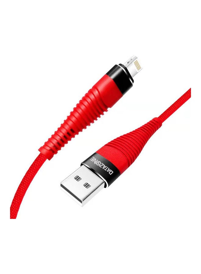 Lightning Data Sync And Charging Cable Red/Black