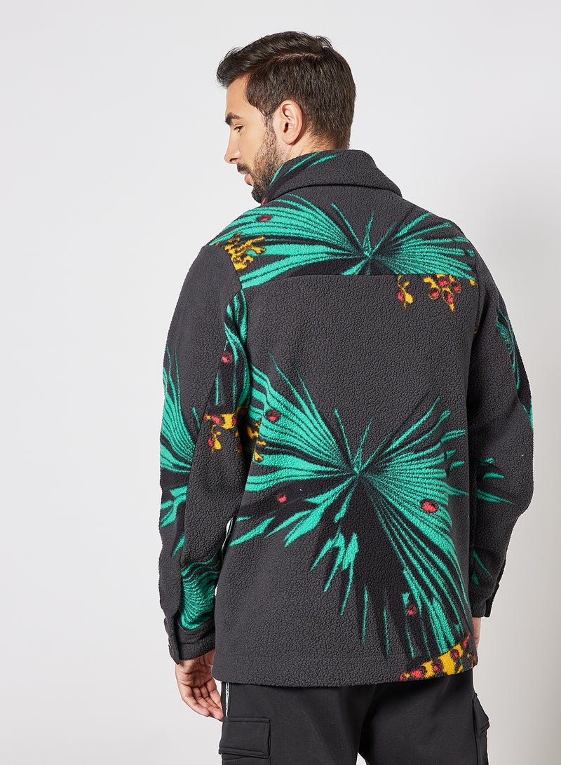 Nike - LeBron Button Down Sherpa Jacket Grey - Image 1