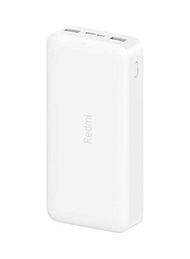 Xiaomi Fast Charging Power Bank With Micro Usb Cable For 20000 Mah White