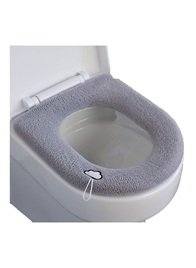 Washable Thicken Toilet Seat Cover Cushion Pad Grey 30.00 x 1.00 x 30.00cm - Image 1