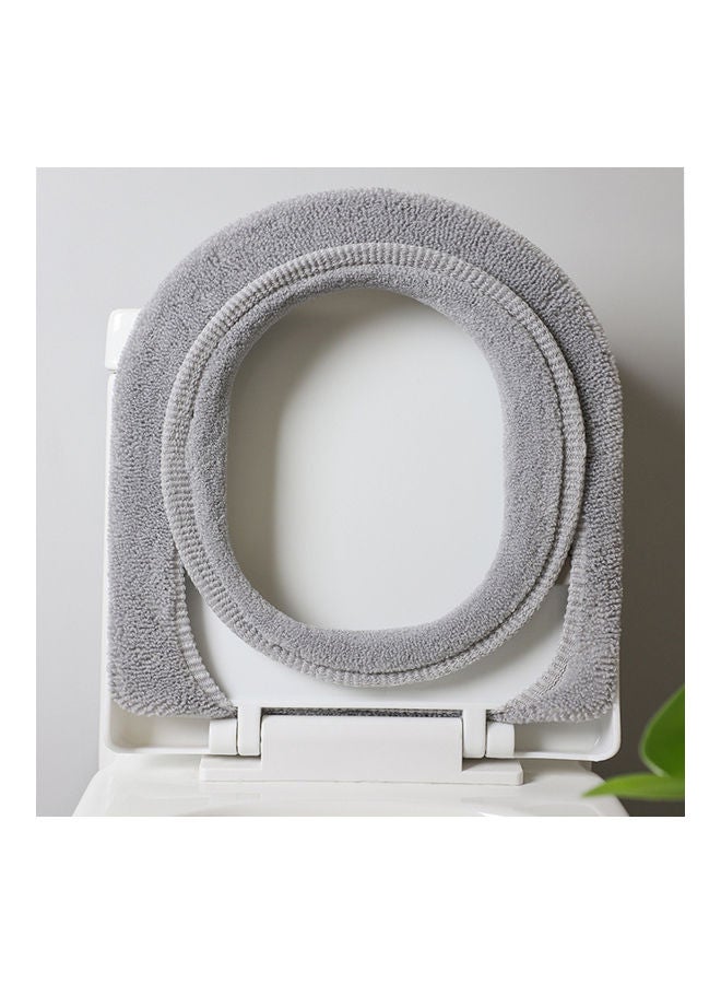 Washable Thicken Toilet Seat Cover Cushion Pad Grey 30.00 x 1.00 x 30.00cm - Image 4