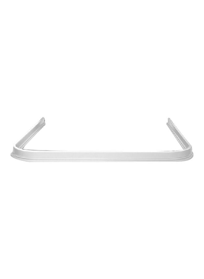 Self Adhesive Silicone 30mm Height Bathroom Water Stopper Dry and Wet Separation Flood Barrier Dam White 22.00 x 3.00 x 22.00cm - Image 1