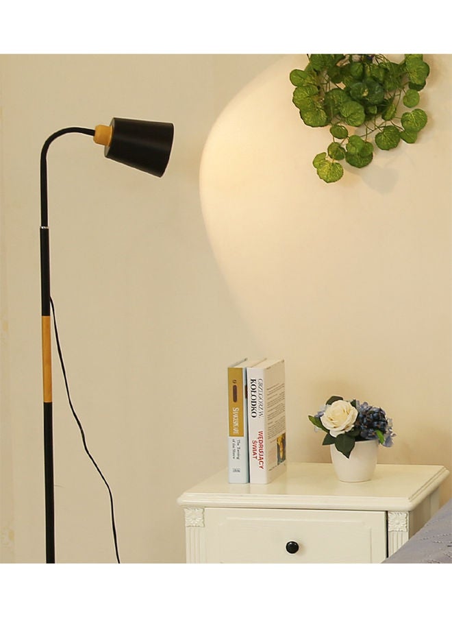 Arabest - Simple LED Corner Floor Lamp With Button Switch Metal warm Light 40 Watt Black 150 x 21 x 13cm - Image 1